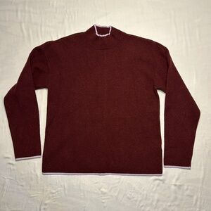 Anthropologie Lizzie Women’s Mock Neck Sweater Burgundy Sz S